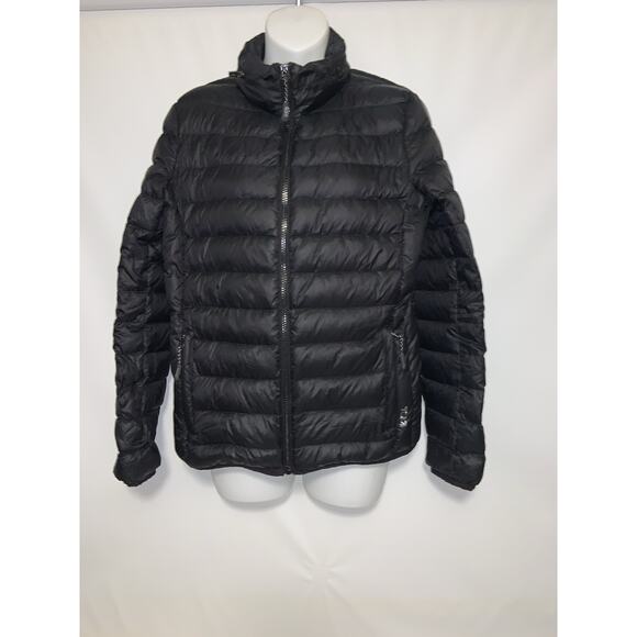 TUMI Pax Hooded Pillow Travel Puffer Down Jacket Black Women Size Small - Picture 1 of 11